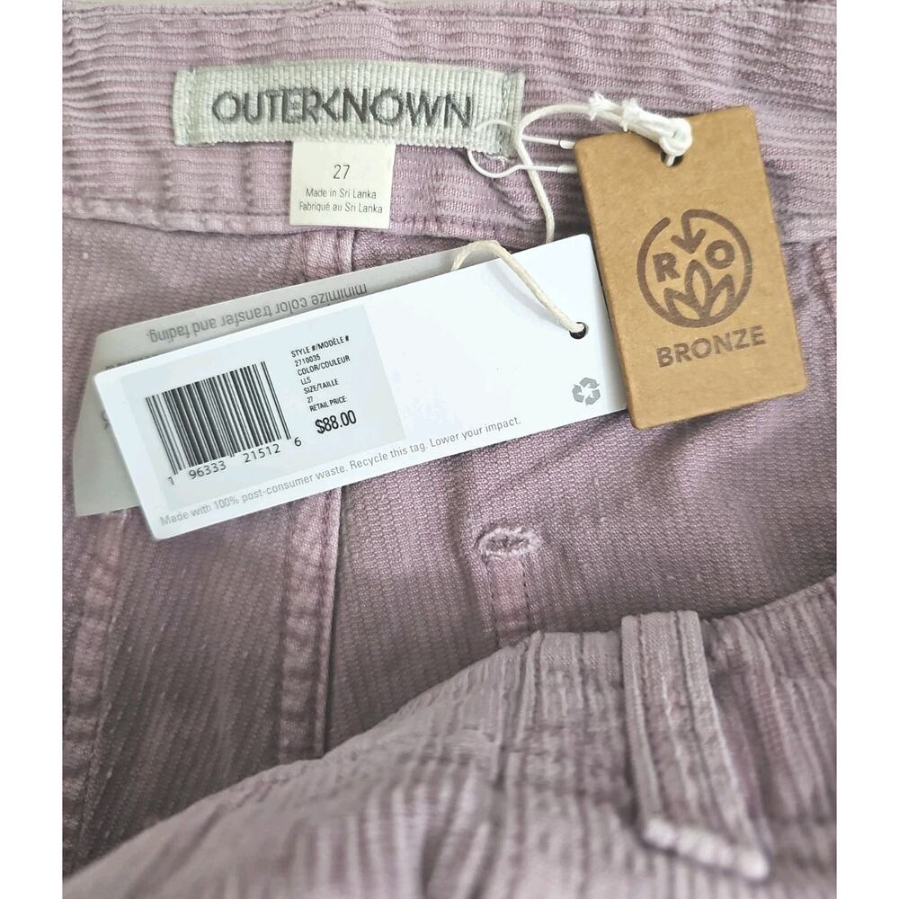 Outerknown ~Woman 27~Seventyseven Cord Shorts Bronze Light Purple Utility Cotton - Picture 13 of 13